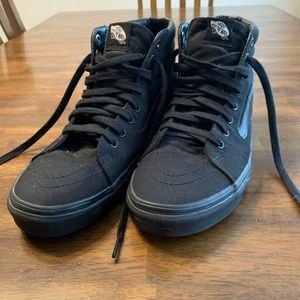 Black Hi-Top Vans Size 10 Mens